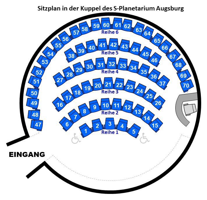 Sitzplan Planetarium Augsburg 2022